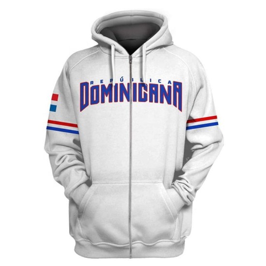 Baseball Softball Wear Team Dominican Baseball Uniform Custom Version Zipper Hoodie and Long Sleeves