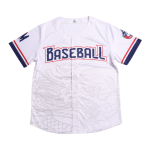 Custom Logo OEM & ODM V Neck Digital Print Breathable Unisex Baseball Uniform Jersey Embroidered Sportswear