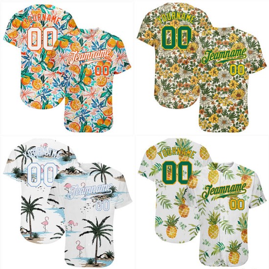 Custom Sublimate Unisex Baseball Jersey Tropical Wind Belt Style Pattern Breathable Comfortable Casual Hip Hop Baseball Uniform Custom Sublimate Unisex Baseball Jersey Tropical Wind Belt Style Pattern Breathable Comfortable Casual Hip Hop Baseball Uniform