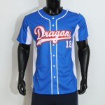 OEM ODM High Quality Light Blue Sublimation Baseball Jersey Breathable Custom Sportswear for Unisex Adults