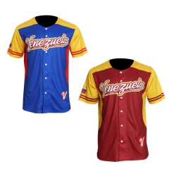 New Arrival V Neck Buttons Blue China Custom Baseball Jersey