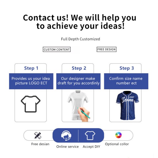 Unisex Dark Blue Custom Baseball Jersey with Logo Button Breathable Sportswear for Men Unisex Dark Blue Custom Baseball Jersey with Logo Button Breathable Sportswear for Men