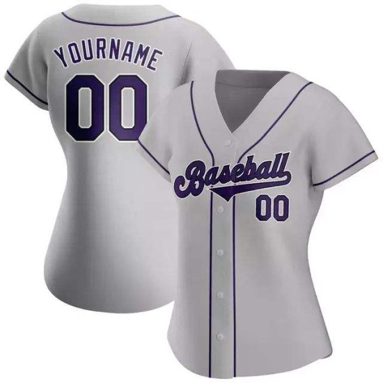 Factory Wholesale Women's Summer Casual Baseball Jersey V Neck Straight Button 100% Polyester Customizable Adult Softball