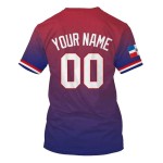 Men's Red Puerto Rico Baseball World Baseball Classic Name & Number T-Shirt WBC Fans Shirt
