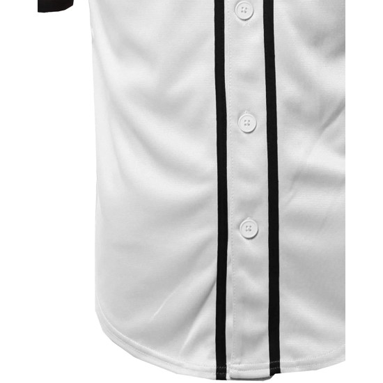 OEM Short Sleeve Baseball Jerseys T-Shirt Cheap Polyester Softball Uniforms Embroidery Button-Down Crew Neck Printed Sportswear