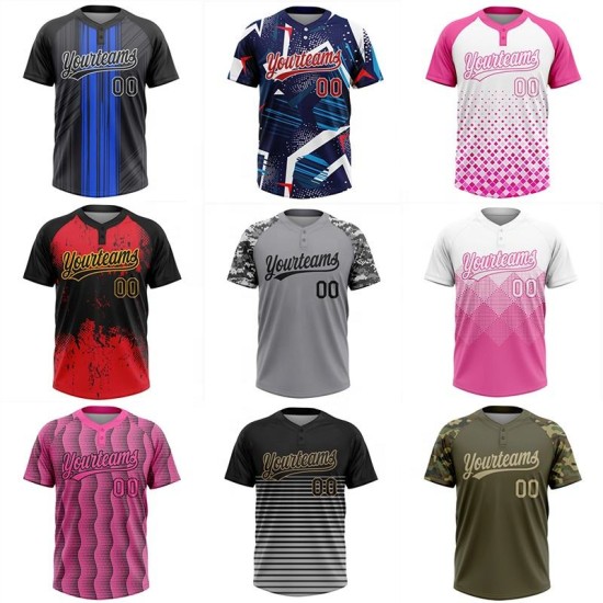 Customized Sublimation Women's Softball Jersey Retail Wholesale Casual Baseball Wear Short Sleeve Sportswear Baseball Shirts