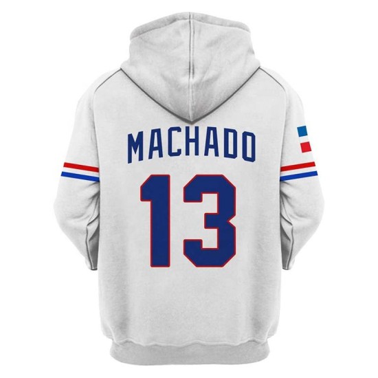 Baseball Softball Wear Team Dominican Baseball Uniform Custom Version Zipper Hoodie and Long Sleeves