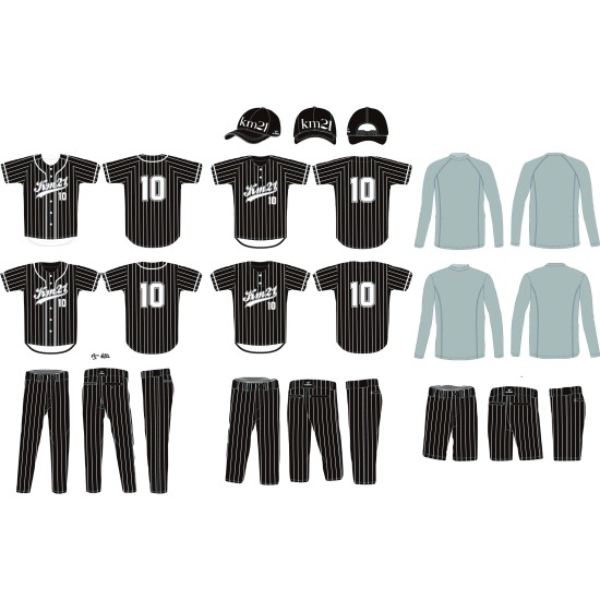 Professional Custom Color Baseball Jersey Full Sets Sublimated Men's Women's Baseball Uniform Cap Pants Shorts Sportswear