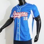 OEM ODM High Quality Light Blue Sublimation Baseball Jersey Breathable Custom Sportswear for Unisex Adults