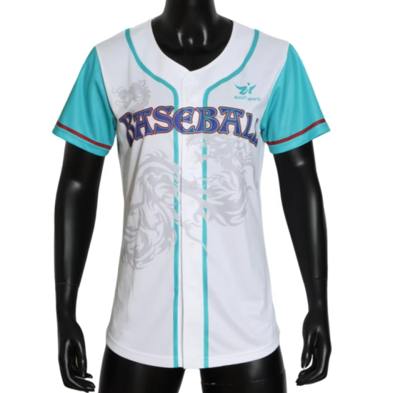 Wholesale Custom Dragon Pattern Baseball Jerseys Breathable Sportswear Softball Uniform Shirts Sublimated Baseball Wear