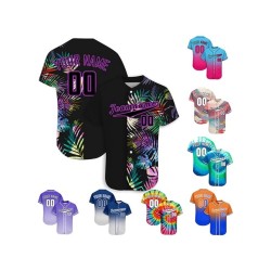 Factory Supply Custom Button-Up Baseball Jerseys Breathable Sportswear in Plus Sizes Personalized Wholesale