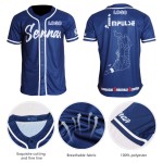 Unisex Dark Blue Custom Baseball Jersey with Logo Button Breathable Sportswear for Men Unisex Dark Blue Custom Baseball Jersey with Logo Button Breathable Sportswear for Men