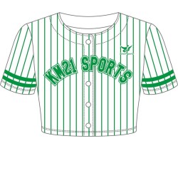 Women's Crop Top Baseball Jersey - Black White Stripe Jersey Shirt Baseball Tee Shirt