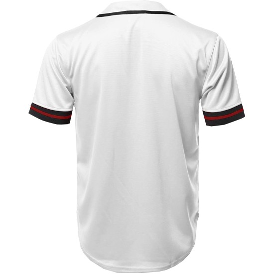 OEM Short Sleeve Baseball Jerseys T-Shirt Cheap Polyester Softball Uniforms Embroidery Button-Down Crew Neck Printed Sportswear