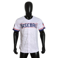 Custom Logo OEM & ODM V Neck Digital Print Breathable Unisex Baseball Uniform Jersey Embroidered Sportswear