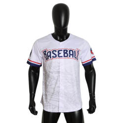Custom Logo OEM & ODM V Neck Digital Print Breathable Unisex Baseball Uniform Jersey Embroidered Sportswear
