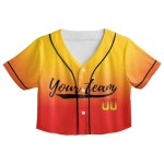 Customizable Personalized Name Stripe Line Color Cropped Baseball Jersey Breathable Plus Size Sportswear for Fans