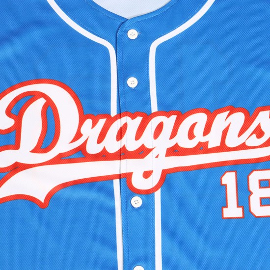 OEM ODM High Quality Light Blue Sublimation Baseball Jersey Breathable Custom Sportswear for Unisex Adults