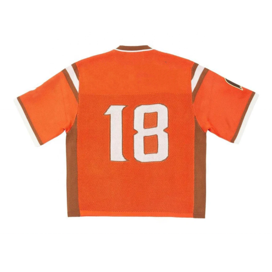 Custom Sublimation Printing Boxy Jersey Dropped Shoulder American Football Jersey CROPPED FOOTBALL JERSEY