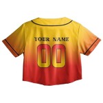 Customizable Personalized Name Stripe Line Color Cropped Baseball Jersey Breathable Plus Size Sportswear for Fans