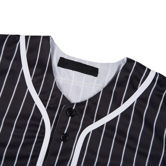 Custom Design Baseball Jersey Polyester Sublimation Men Baseball Stripe Shirt Jerseys