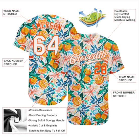 Custom Sublimate Unisex Baseball Jersey Tropical Wind Belt Style Pattern Breathable Comfortable Casual Hip Hop Baseball Uniform Custom Sublimate Unisex Baseball Jersey Tropical Wind Belt Style Pattern Breathable Comfortable Casual Hip Hop Baseball Uniform
