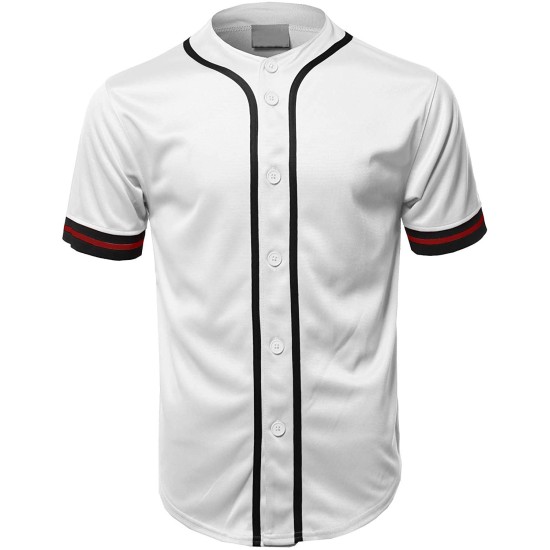 OEM Short Sleeve Baseball Jerseys T-Shirt Cheap Polyester Softball Uniforms Embroidery Button-Down Crew Neck Printed Sportswear
