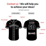 Unisex Custom Breathable Sublimated Baseball Softball Jersey Plus Size T-shirt Uniform Polyester Sportswear Soft Comfortable