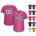 Customized Comfortable Breathable Plus Size Pinstripe Baseball Jersey Shirt Personalized Sports Wear