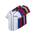 OEM Street-Chic Baseball Uniform T Shirt Breathable Custom V-Neck Jersey for Adults Sublimation Wholesale Blank T-Shirt