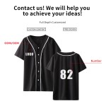 Unisex Polyester V-Neck Baseball Jersey Wholesale Casual Sportswear with Custom Logo for Adults