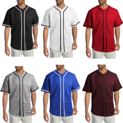 Customizable Baseball Jersey Men's Casual Sportswear Breathable Polyester Factory Price Cheap Plain Shirt Uniform Customizable Baseball Jersey Men's Casual Sportswear Breathable Polyester Factory Price Cheap Plain Shirt Uniform