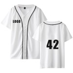 Unisex Polyester V-Neck Baseball Jersey Wholesale Casual Sportswear with Custom Logo for Adults