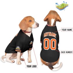 Custom Dog Baseball Jersey Personalized Sportswear for Small Pet Dogs With Name Number and Logo Plus Size Printed Feature