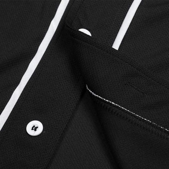 Women's Baseball Jersey Crop Top Button Down V-Neck Blouse with Short Sleeves Sportswear for Softball and Baseball