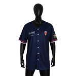 Wholesale New Breathable Baseball Shirts Custom Logo OEM ODM Sublimated V-Neck Dark Blue Men's Jersey Plus Size Options Wholesale New Breathable Baseball Shirts Custom Logo OEM ODM Sublimated V-Neck Dark Blue Men's Jersey Plus Size Options