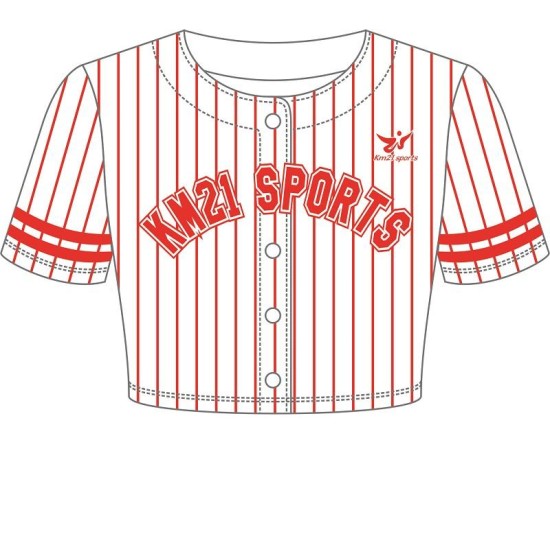 Women's Crop Top Baseball Jersey - Black White Stripe Jersey Shirt Baseball Tee Shirt