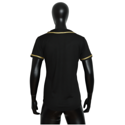 Wholesale Custom Breathable Black Gold Baseball Jersey for Men Wholesale Sublimated Sportswear Plus Size Available